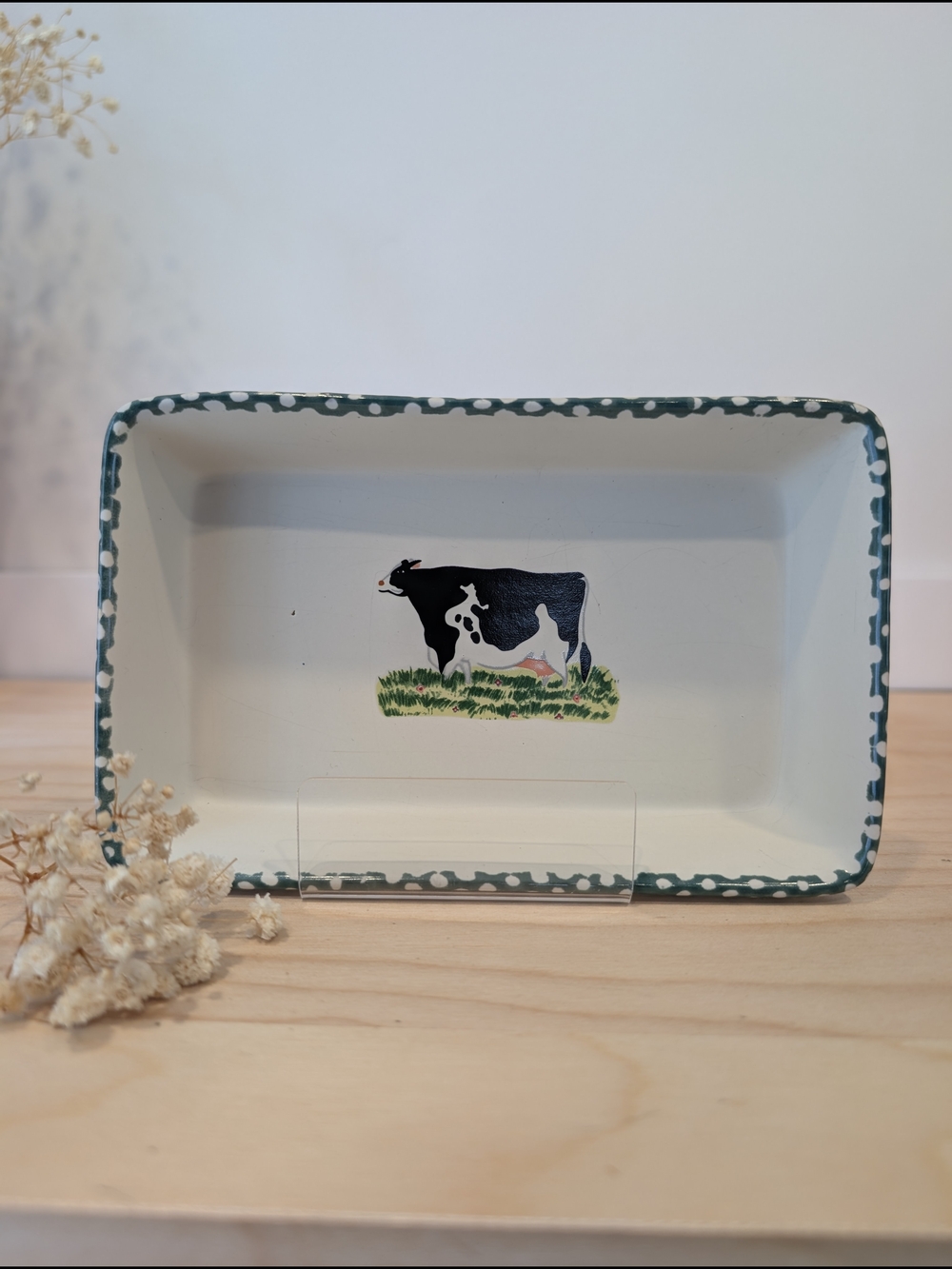 Vintage Crystolware Cow Dish — Farmhouse Cottagecore Decor - Picture 2 of 13